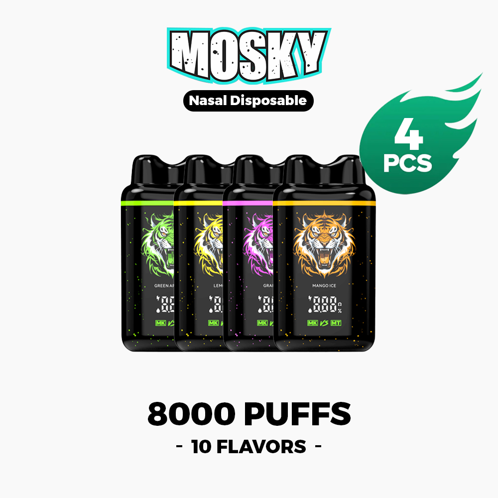 🎇Super Value for 4PCS-Mosky Nasal Disposable 8000 PUFFS【Exclusive Australian Warehouse Deals】