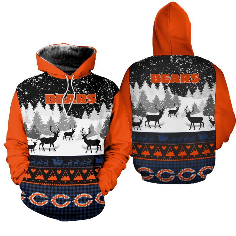 CHICAGO BEARS HOODIE 3D GIFT FOR XMAS