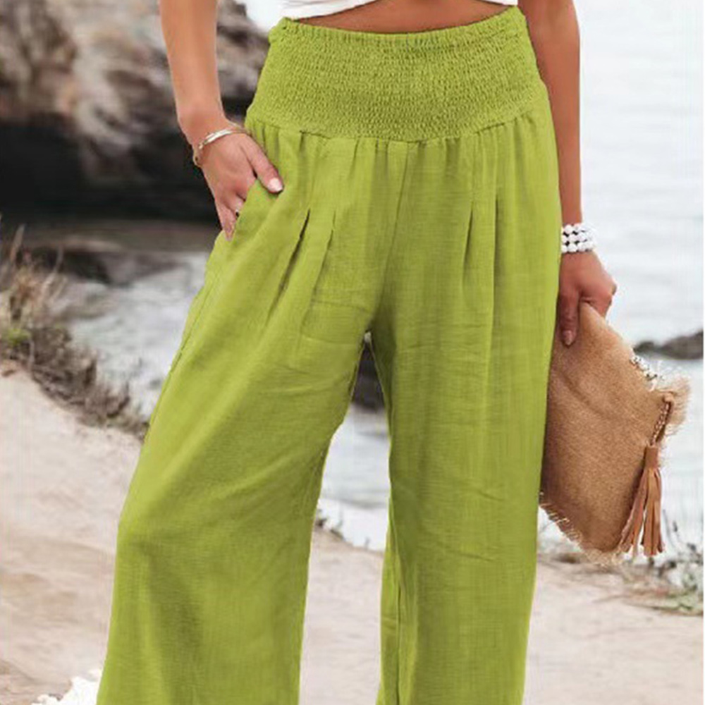 Higolot™️ 2022 New Ladies Cotton Linen Fabric Casual Wide Leg Pants