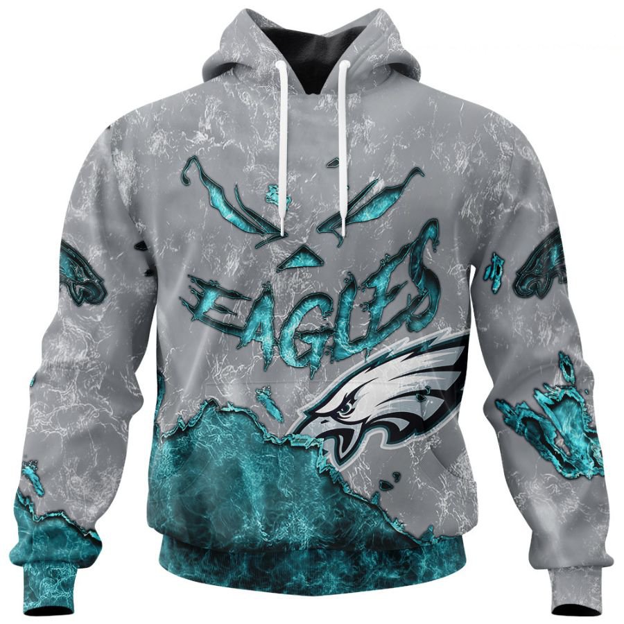 PHILADELPHIA EAGLES 3D HOODIE HALLOWEEN001