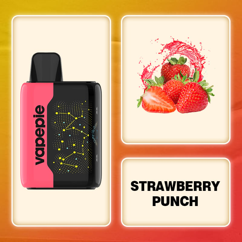 STRAWBERRY PUNCH & VAPEPIE 25000 PUFFS - Star Sky Curved Screen