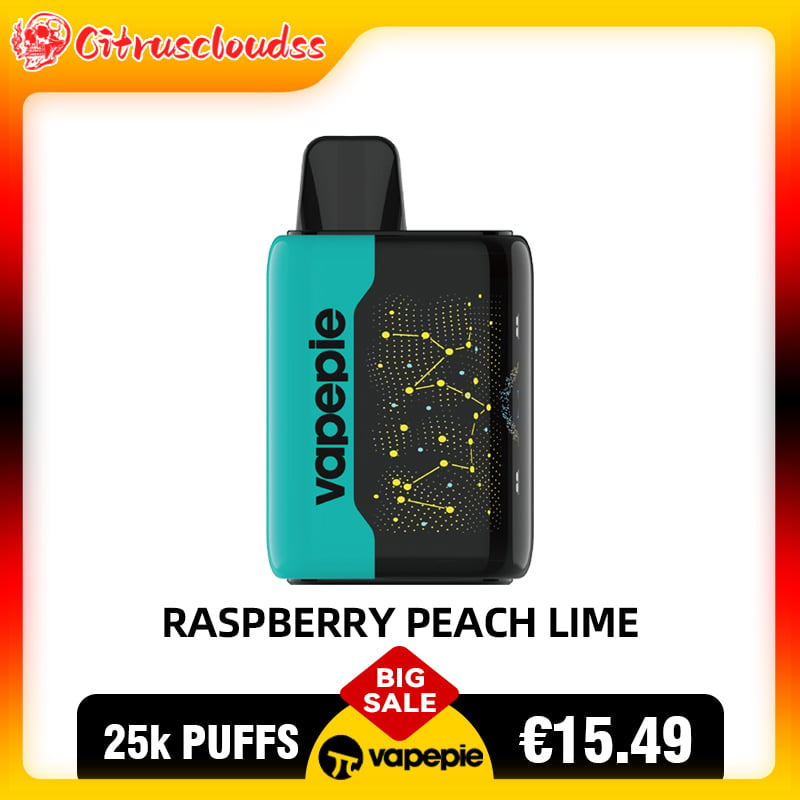 RASPBERRY PEACH LIME & VAPEPIE 25000 PUFFS - Star Sky Curved Screen