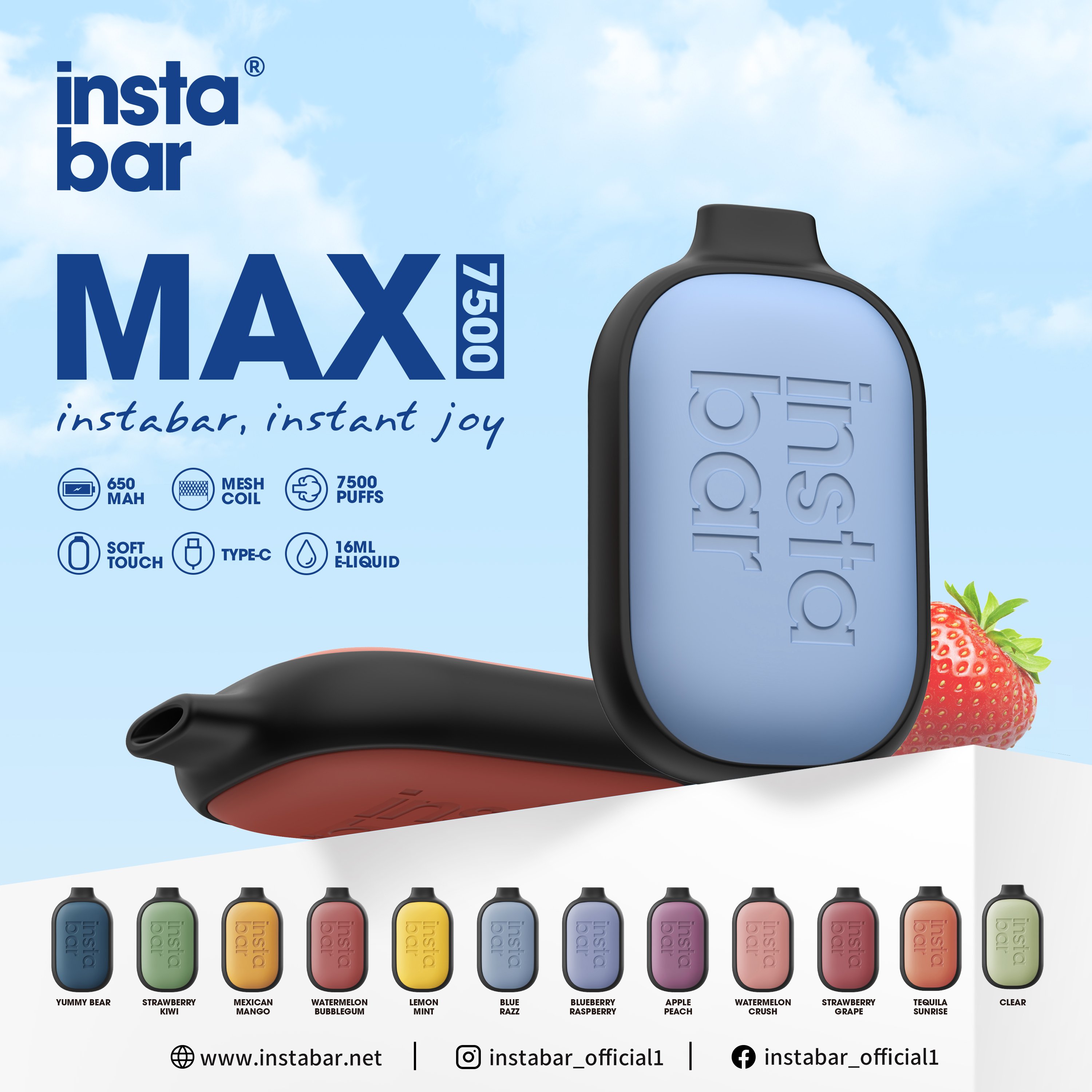 Watermelon Bubblegum & INSTABAR Max 7500