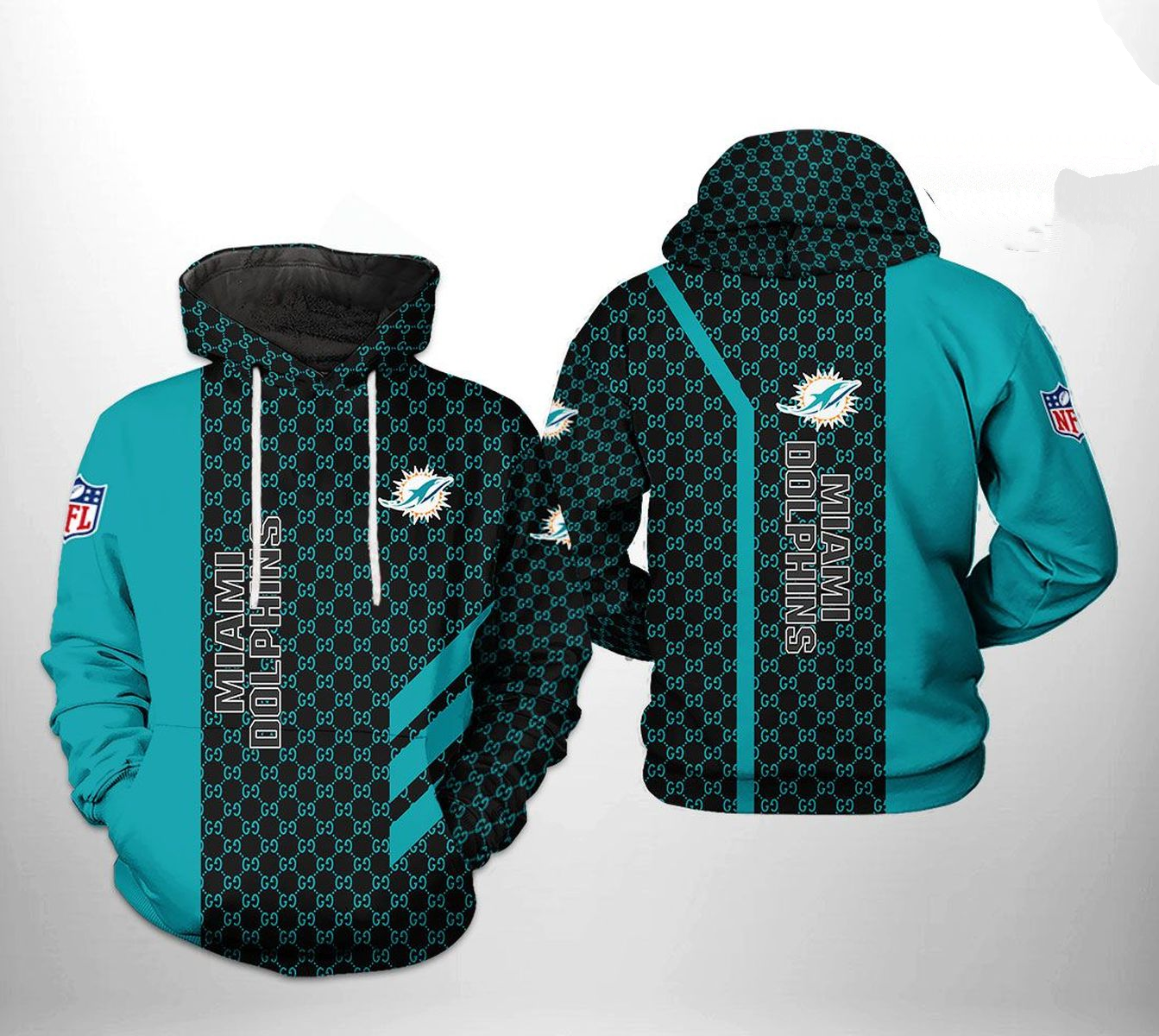 MIAMI DOLPHINS 3D HOODIE SKULL106