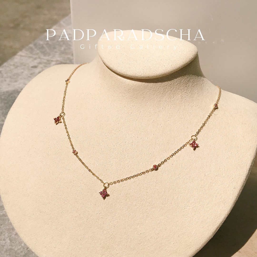 Bespoke＊Padparadscha Fafa Dew Necklace by Gifted Gallery