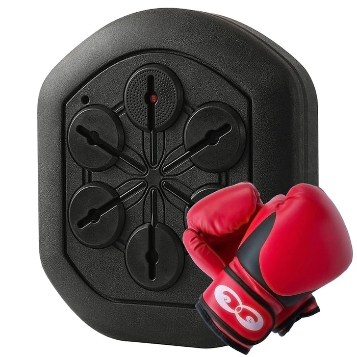 MÁQUINA DE BOXEO CON MÚSICA + GUANTES DE MÚSICA (12 OZ)