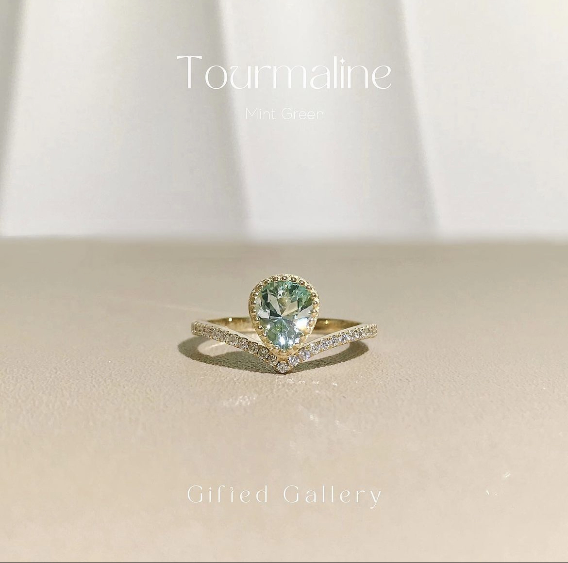 Pre-Order＊Mint Tourmaline Ring By Gifted Gallery