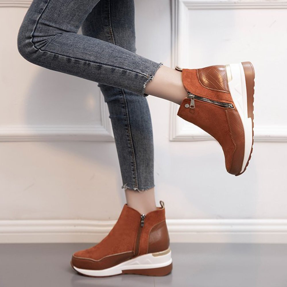 Castillotigo™ Zapatos de caña alta cálidos y de terciopelo de otoño e invierno