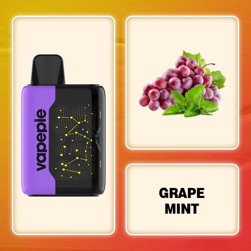 GRAPE MINT & VAPEPIE 25000 PUFFS - Star Sky Curved Screen