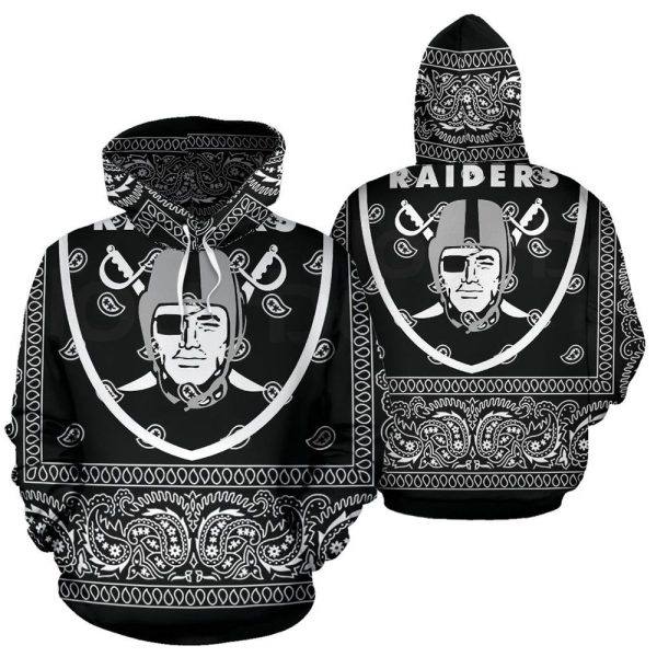 LAS VEGAS RAIDERS 3D HOODIE SKULL 111