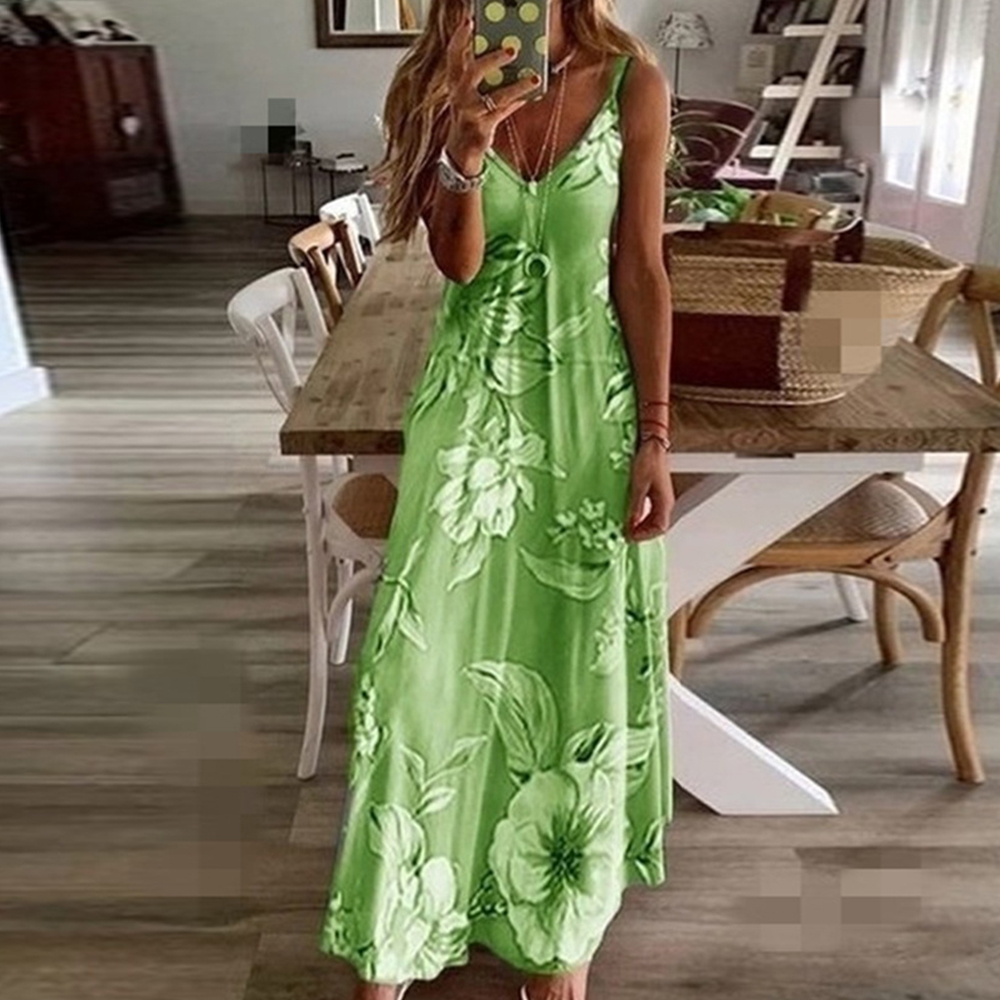 Castillotigo™ Vestido de tirantes flor larga