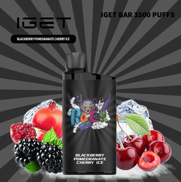 IGET Bar 3500 Puffs - Blackberry-Pomegranate-Cherry-Ice