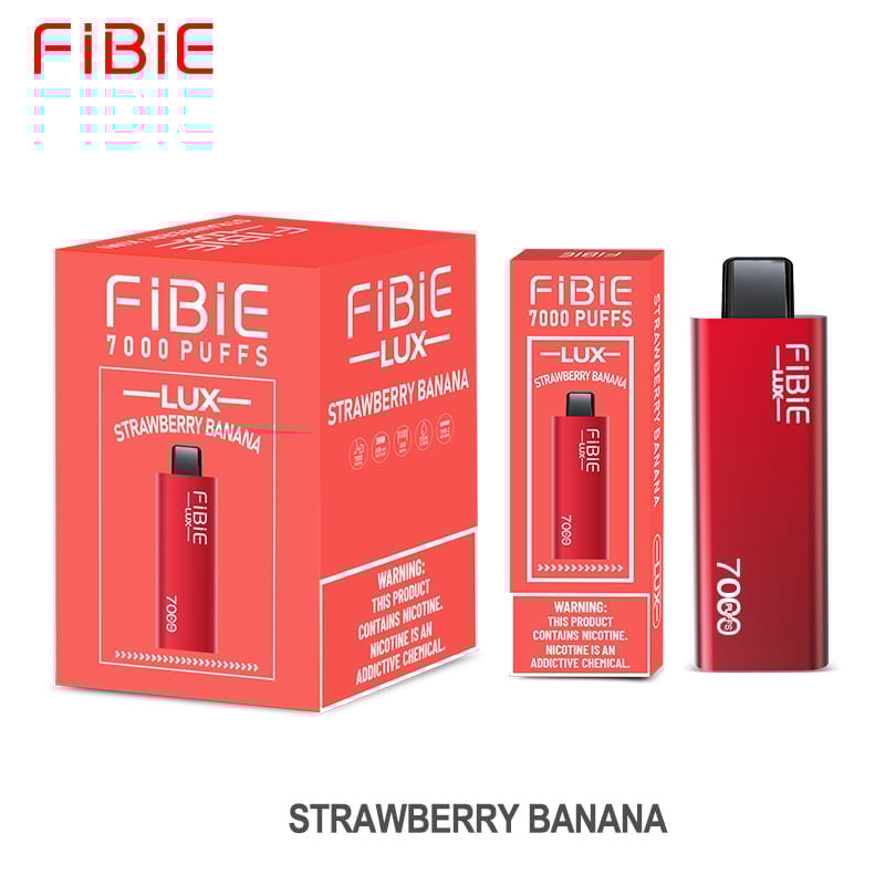 Strawberry Banana Flavor Disposable Vape | FIBIE 7000 Puffs Red