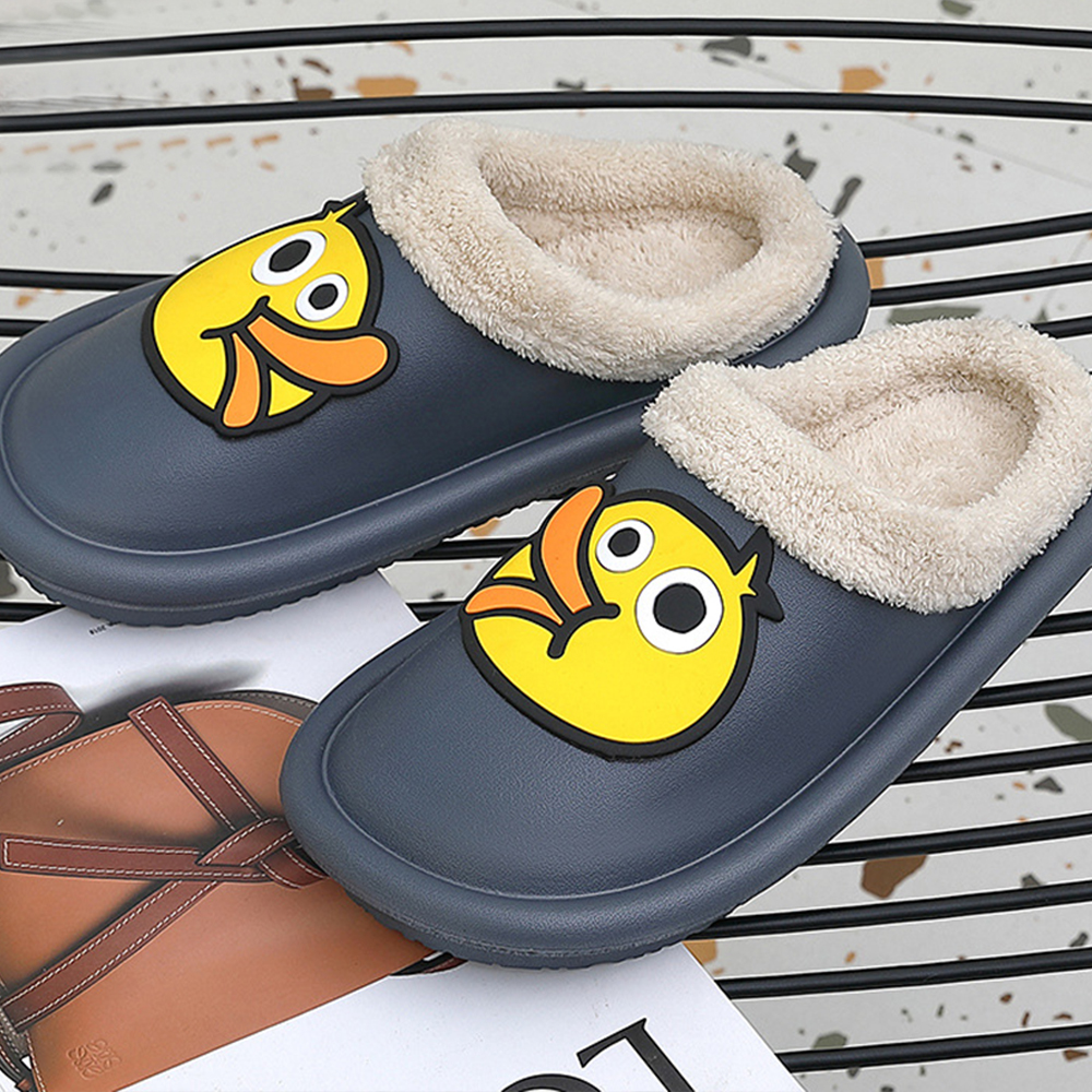 Castillotigo™ Zapatos de algodón impermeable de dibujos animados de felpa