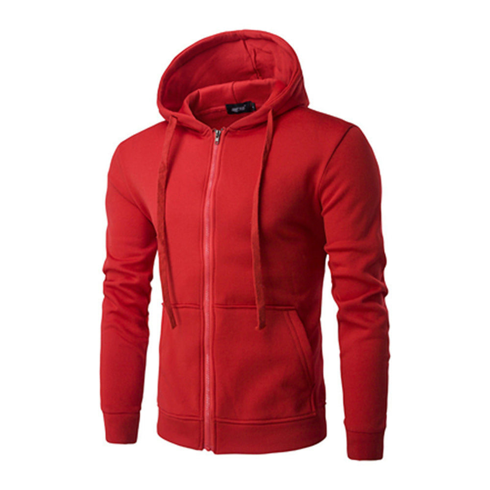 Castillotigo™ Sudadera con capucha informal de color sólido que combina con todo para hombre de otoño