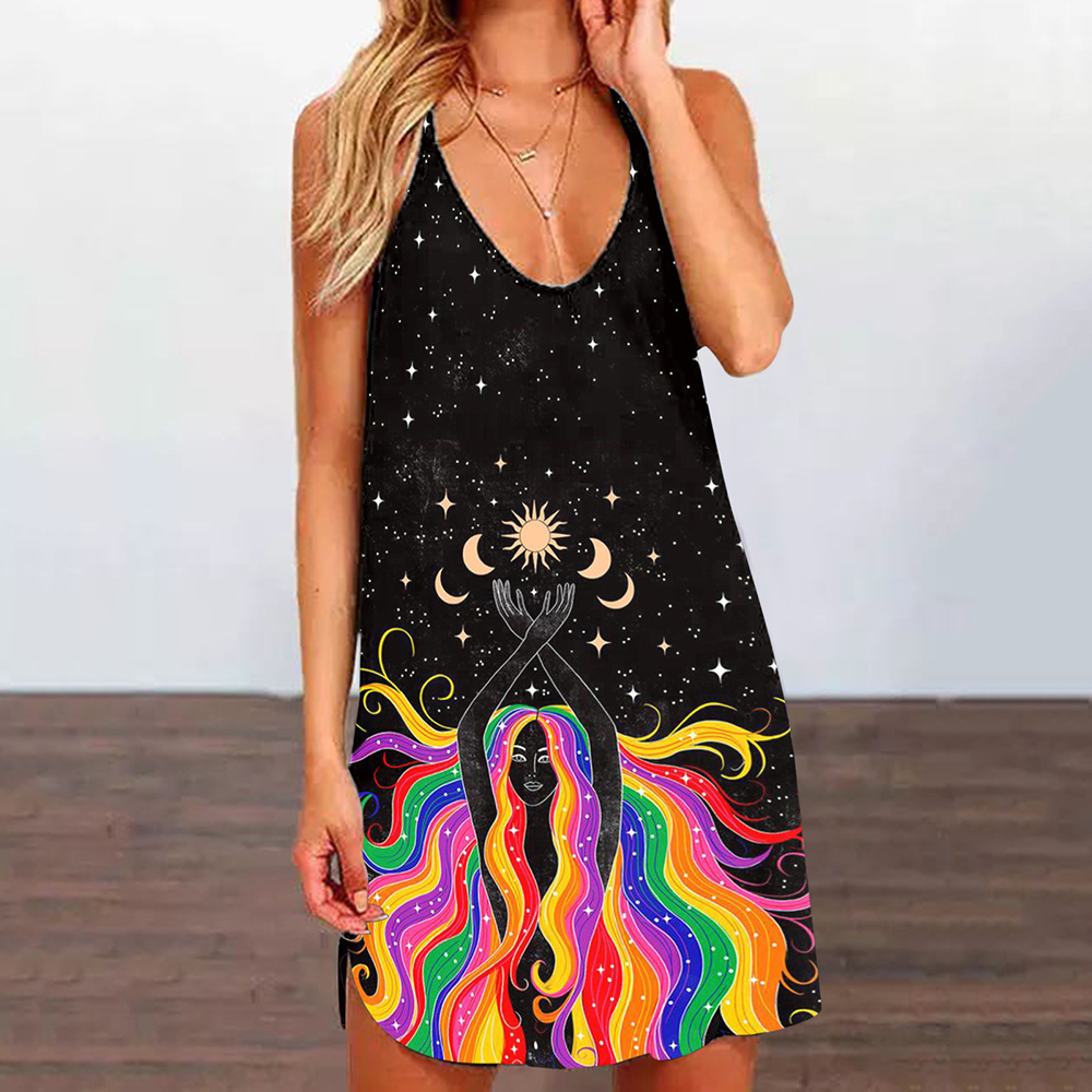 Castillotigo™ Vestido con cuello halter y aberturas