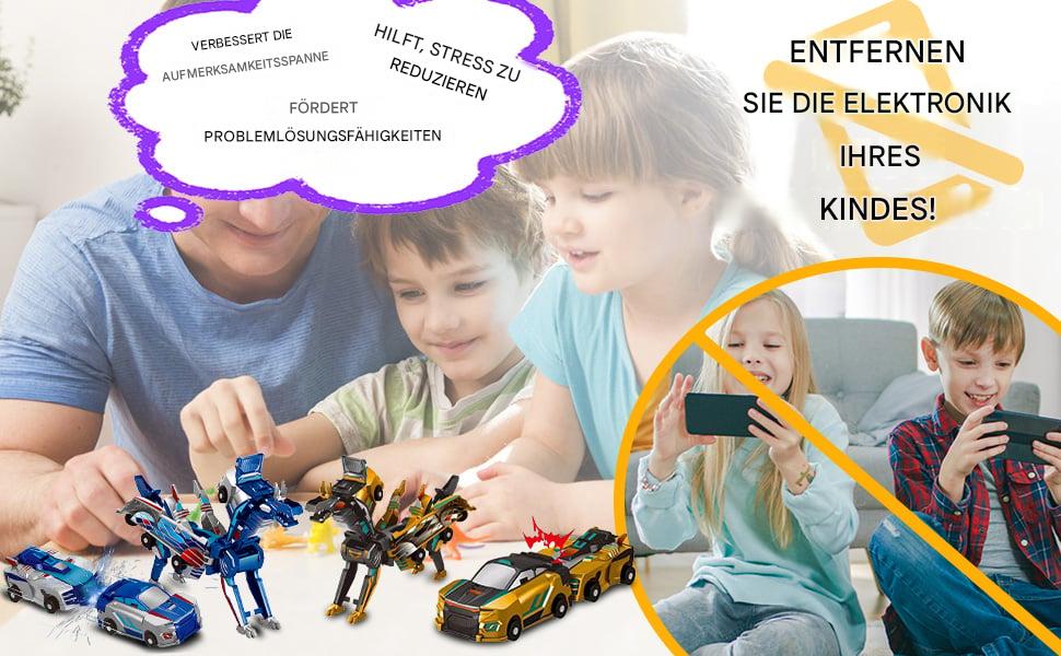 🎁✨ Kollisionsverwandelndes Dinosaurier-Auto-Spielzeug