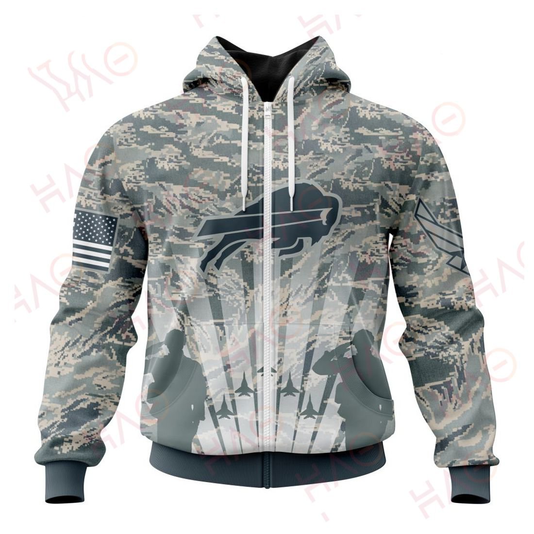 BUFFALO BILLS 3D HOODIE US AIR FORCE
