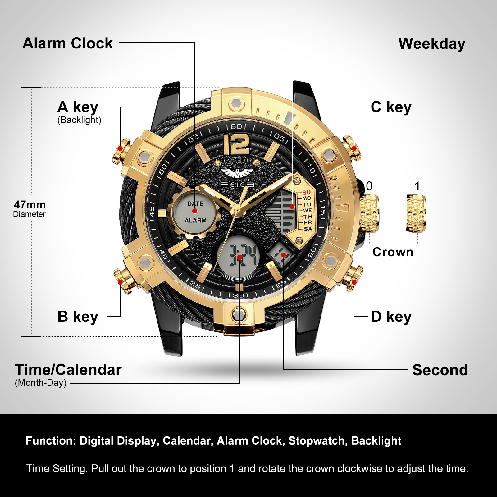 FK038 Luminescent Sports Watch