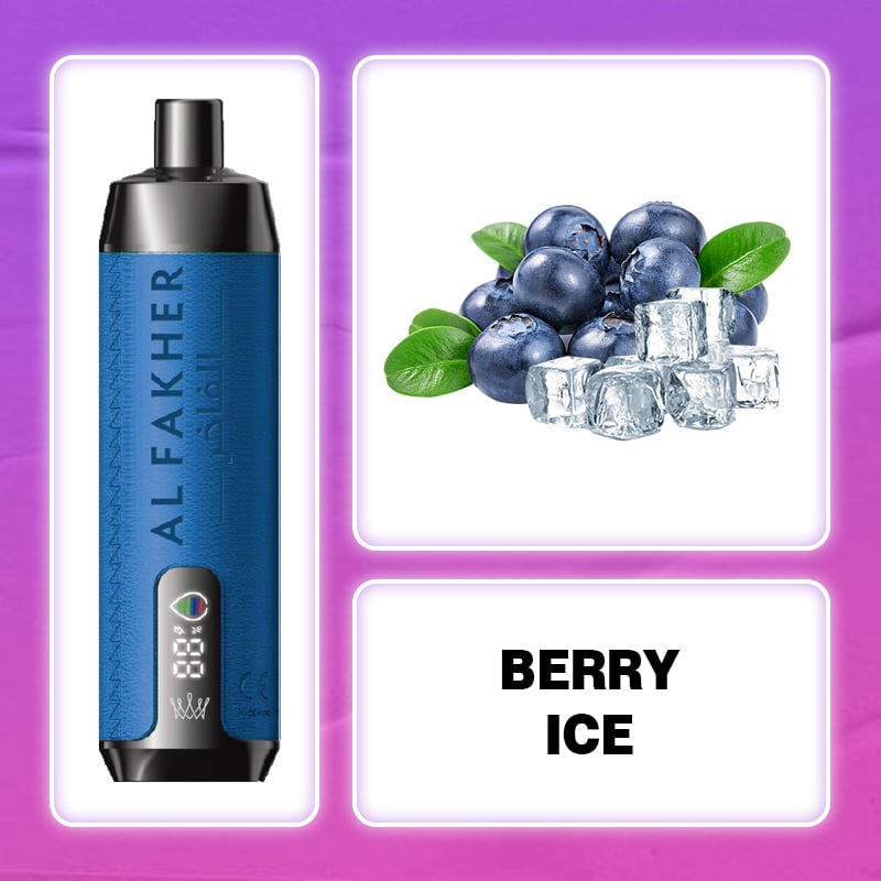 BERRY MINT & AL FAKHER 15000 Puffs with Integrated Hookah Soundwaves!