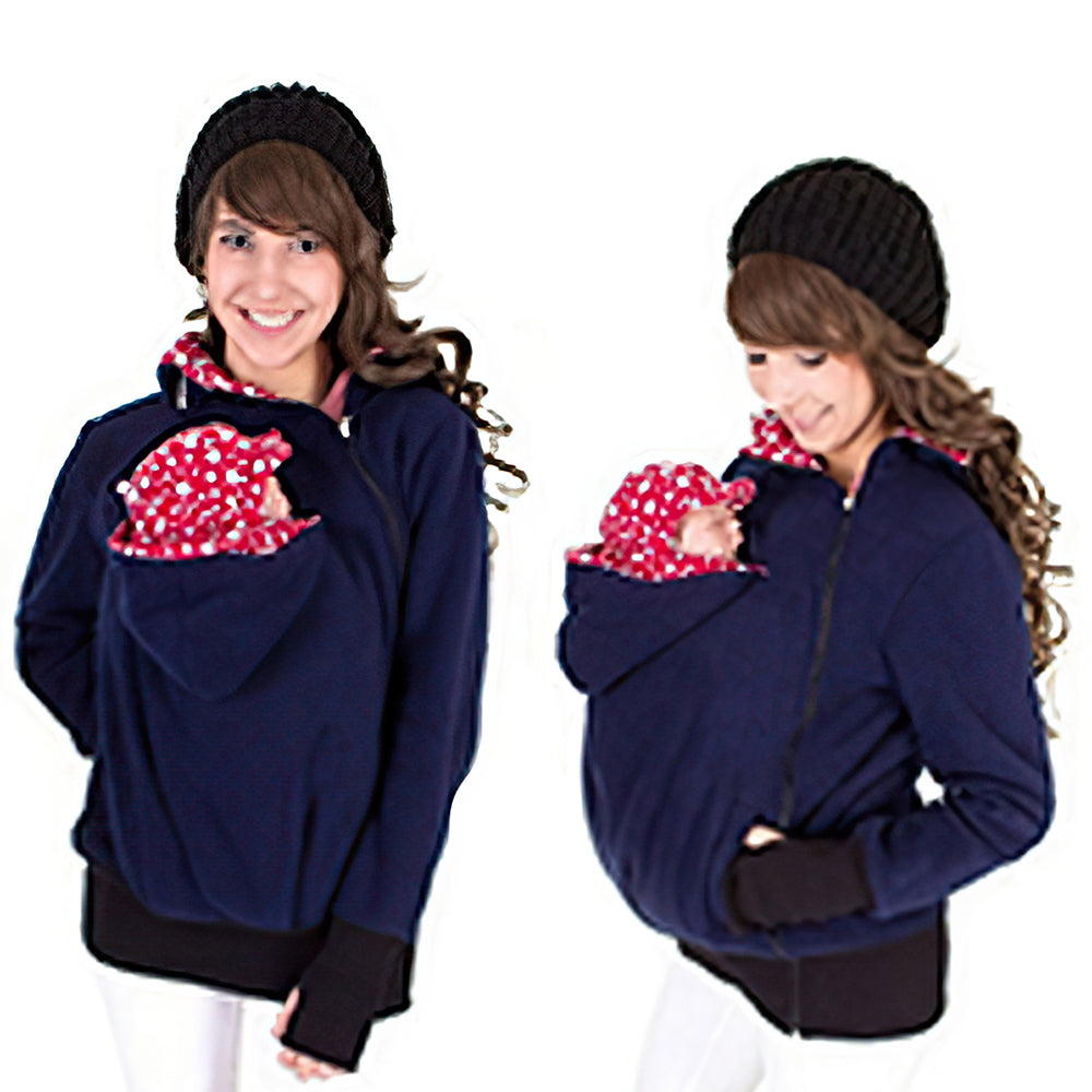 Castillotigo™ Chaqueta de suéter multifuncional con bolsa de bebé desmontable 3 en 1