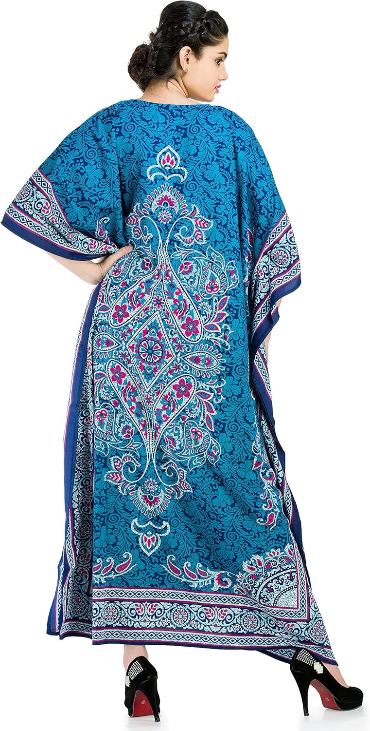 Plus Size Kaftan Dress Tunic Long Maxi Kimono Caftan Gown Nightdress Beach Party Casual Dress