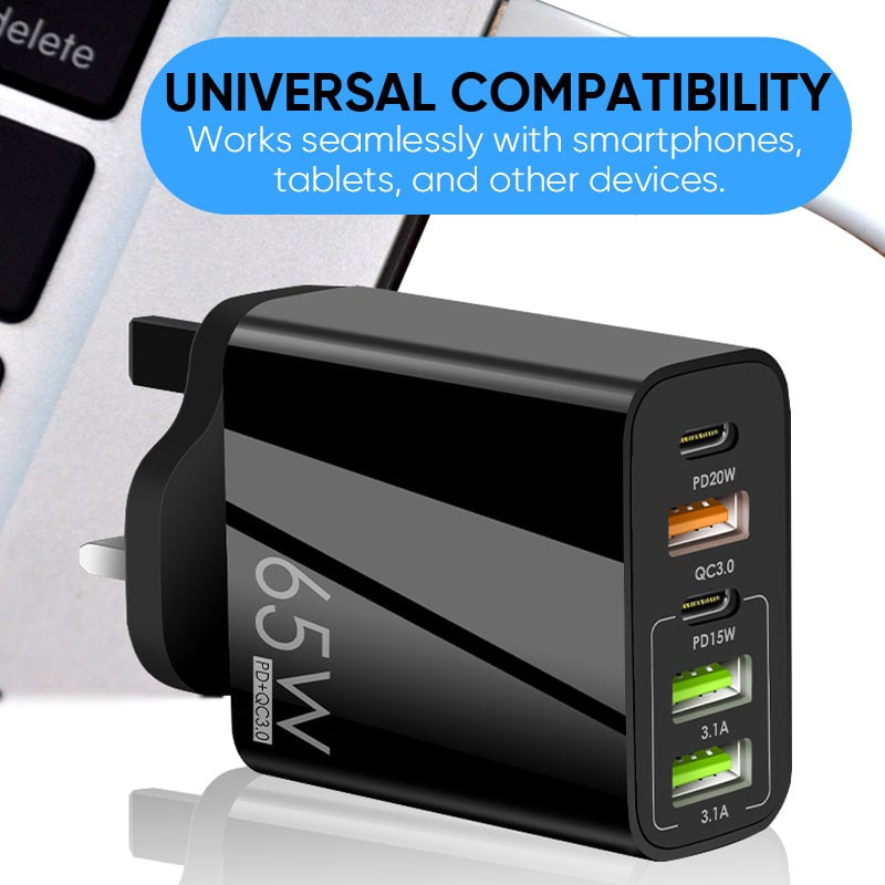 ✨Multi Port Adaptor 65W Fast Charger - US Standard