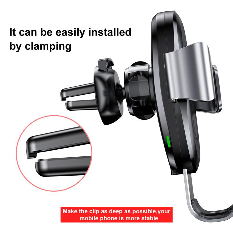 2 in 1 Qi Wireless Gravity Car Mount & Charger
