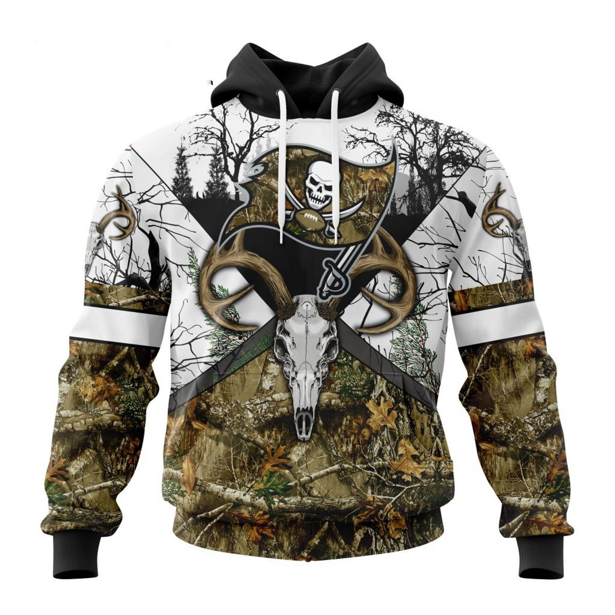 TAMPA BAY BUCCANEERS DEER SKULL AND FOREST 3D HOODIE