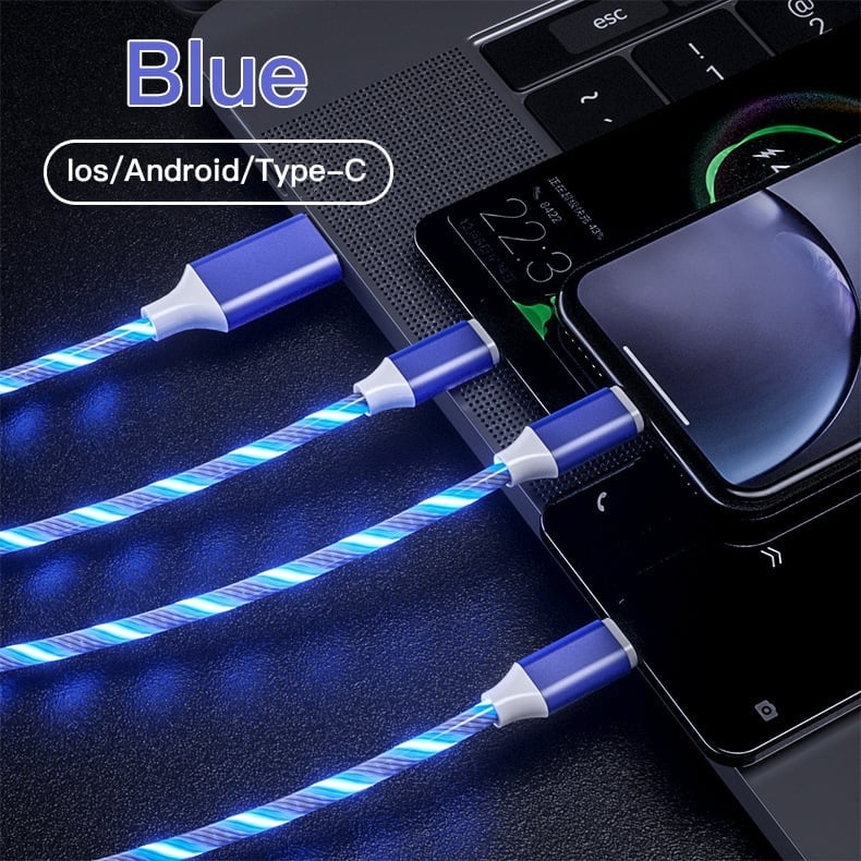 3-In-1 LED Light-Emitting Charging Cable🎁Buy two or more Vapepie 25000 Puffs and get one for free🎁