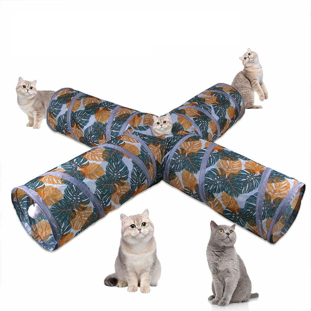 Higolot™ Foldable Pet Supplies Cat Print Tunnel
