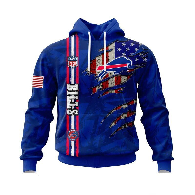 BUFFALO BILLS 3D HOODIE SKULL0802