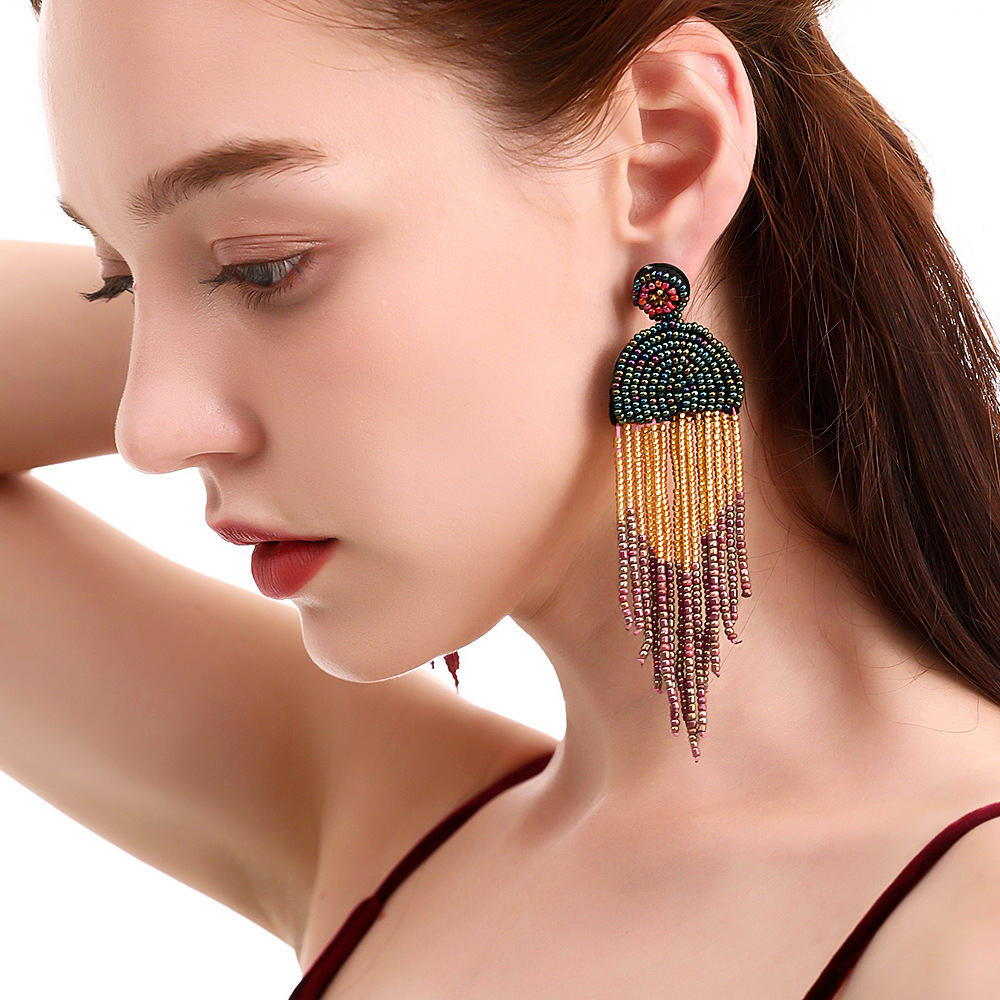 Castillotigo™ Pendientes de borlas de estilo étnico retro