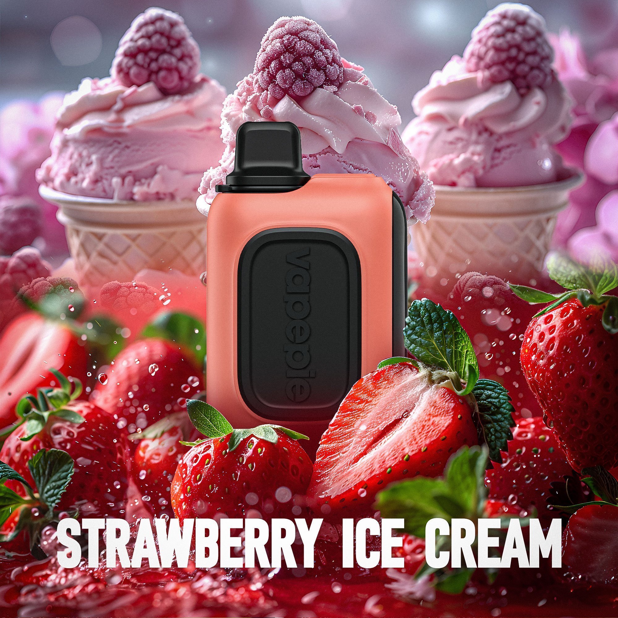 Strawberry Ice Cream & Vapepie RO 15000 PUFFS