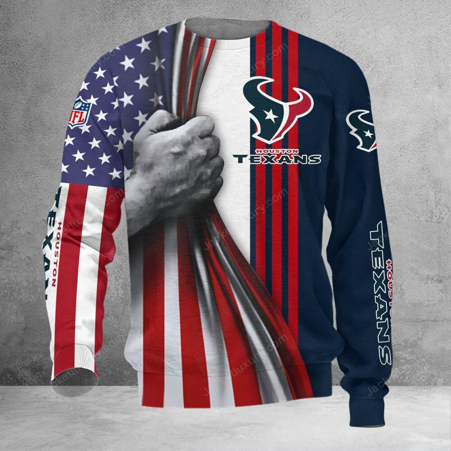 HOUSTON TEXANS 3D HOODIE SKULL0804