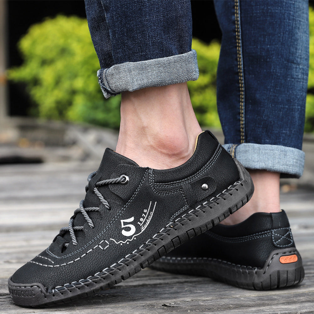 Castillotigo™ Zapatos de cuero de hombre Flat Comfort, zapatos de conducir