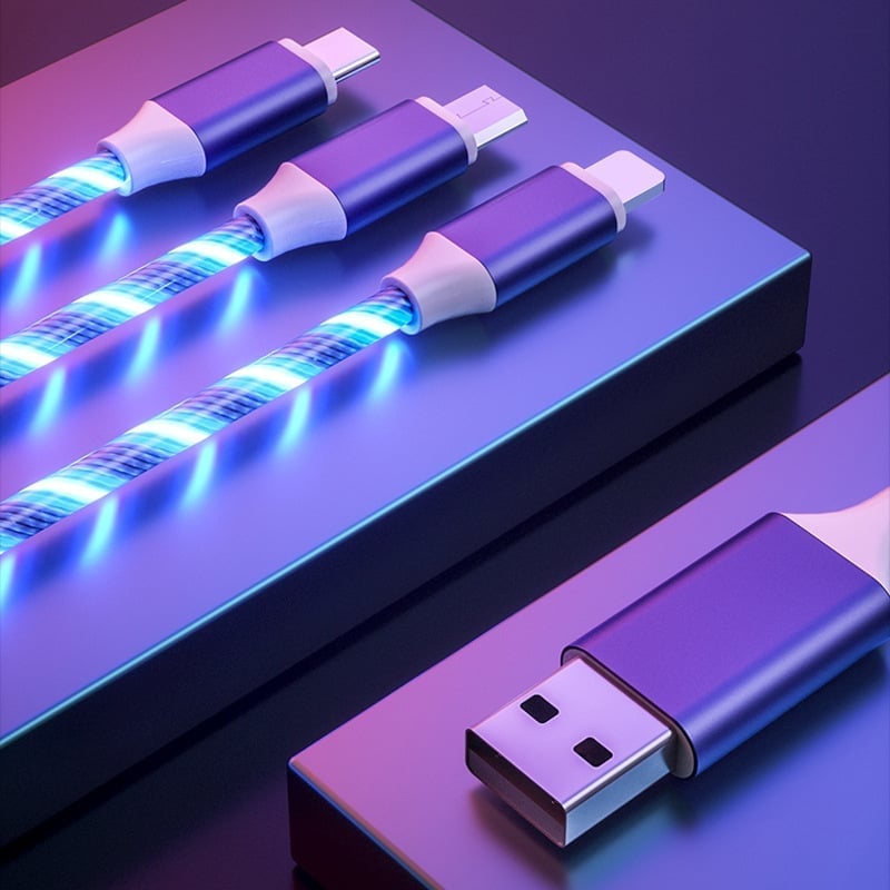 VAPEPIE – 3-in-1 LED Flow Light Charging Cable