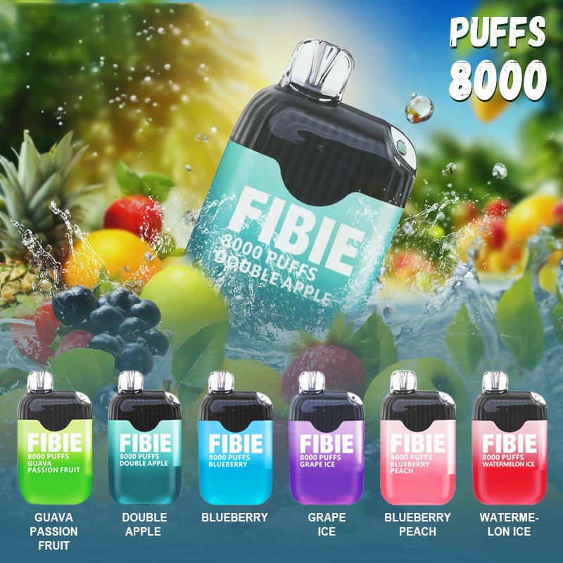 FIBIE  8000 Puffs Disposable Vapor Wands (10 Flavors Collection)