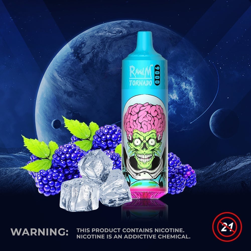 Blue Razz Ice & RM 9000 Puffs Series  Device Tornado