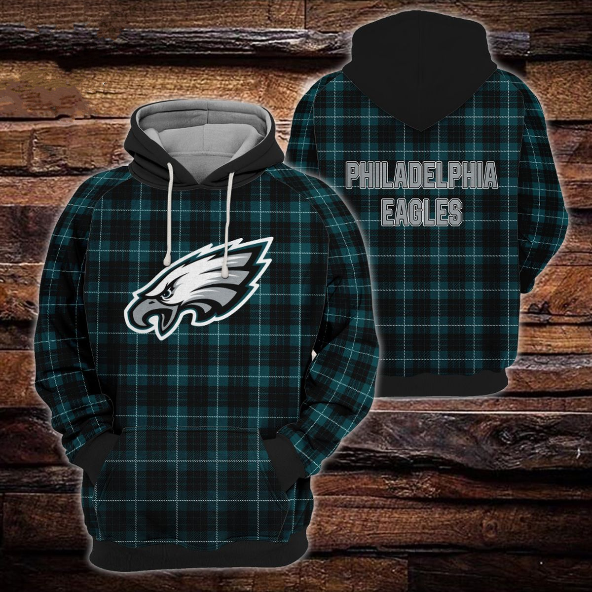 PHILADELPHIA EAGLES 3D HOODIE SKULL108