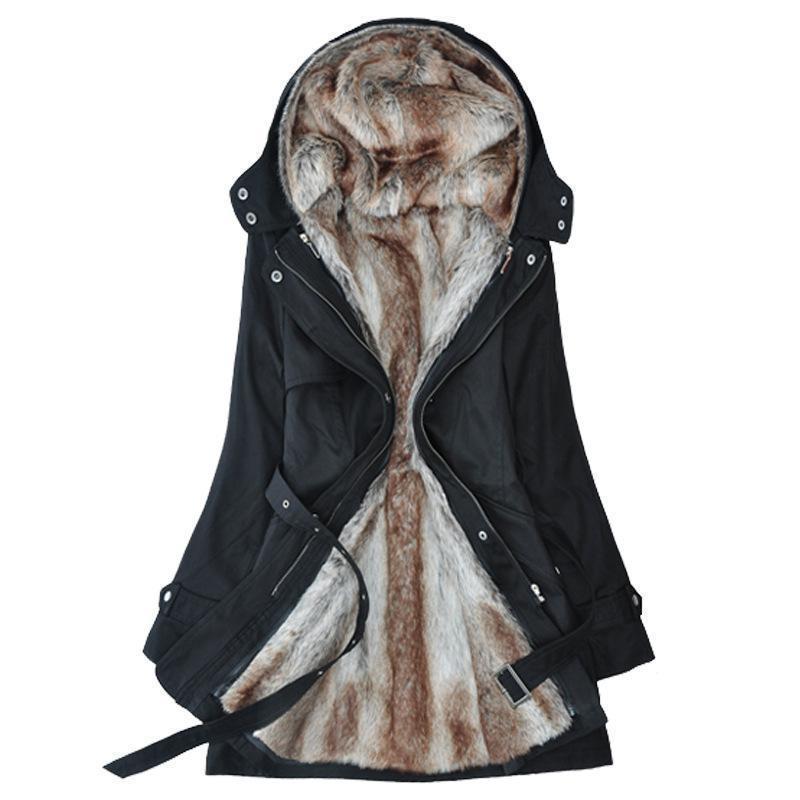 Higolot™ Ladies Winter Coat With Removable Faux Fur