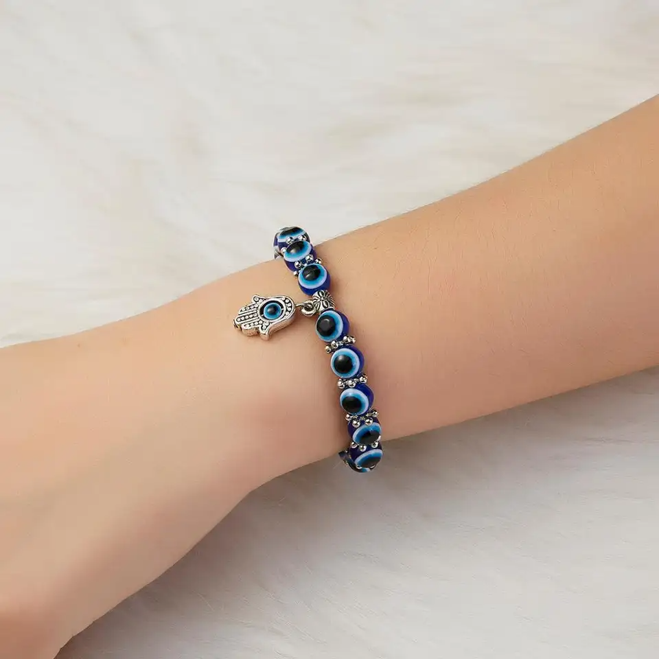 pulsera de ojos azules de moda para mujer