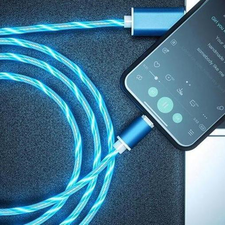 Glowing Led Magnetic 3 in 1 USB Charging Cable