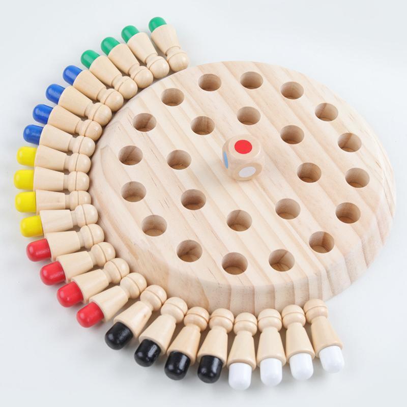 Wooden Memory Chess Game