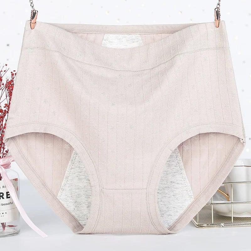 🔥High waist plus size cotton antibacterial and leak-proof physiological underwear