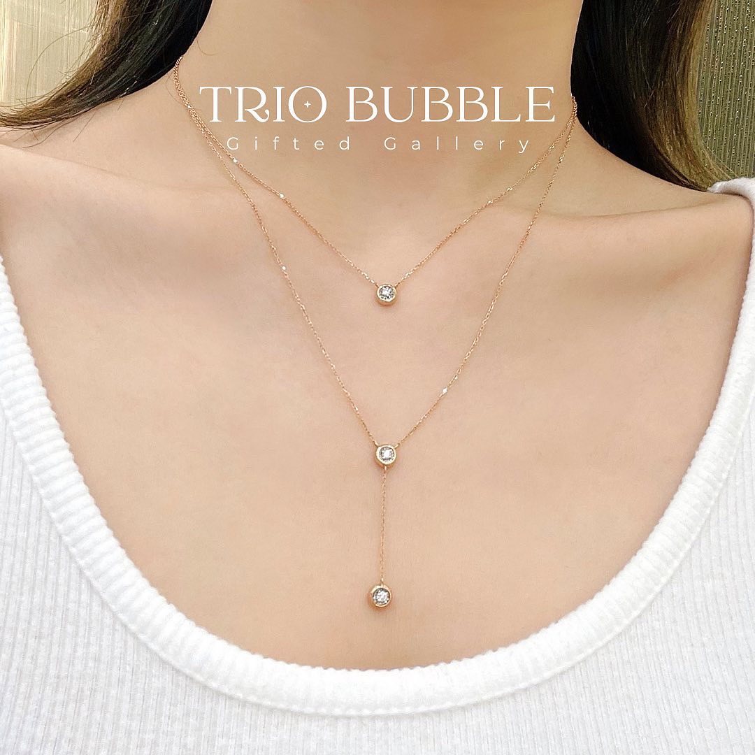 已售＊Trio Bubble Diamond Necklace by Gifted Gallery
