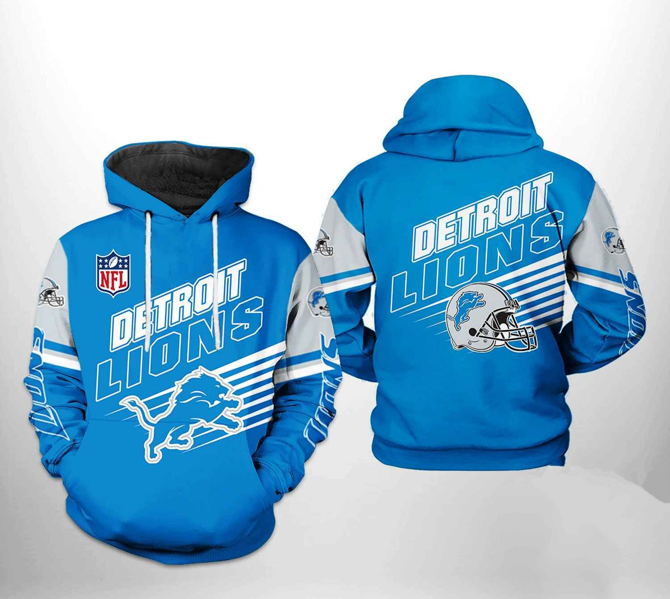 DETROIT LIONS 3D HOODIE SKULL103