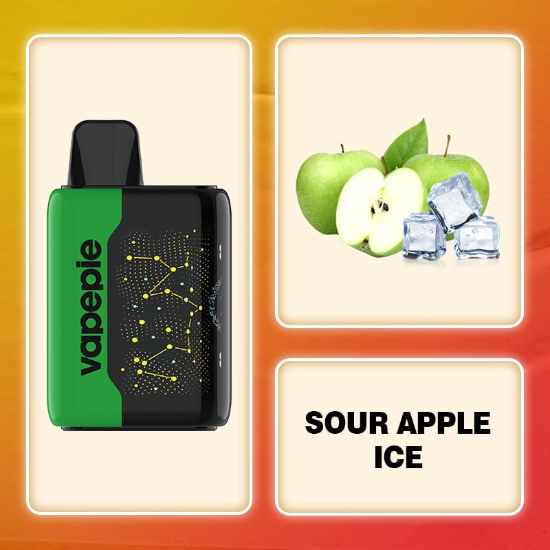 SOUR APPLE ICE & VAPEPIE 25000 PUFFS