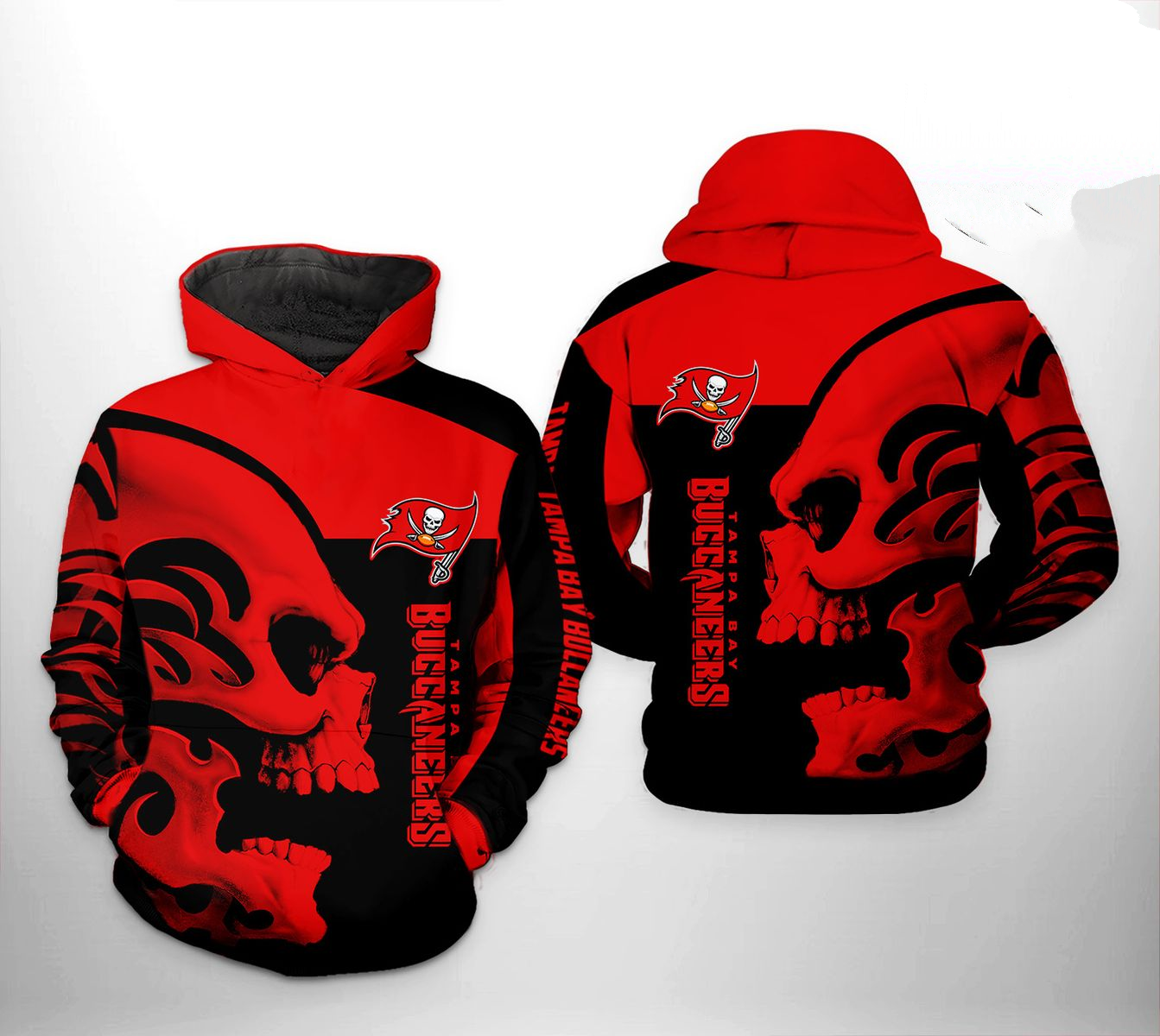 TAMPA BAY BUCCANEERS 3D HOODIE SKULL102