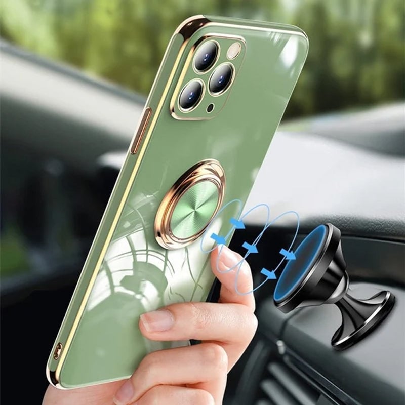 Plated Case with Ring For iPhone
